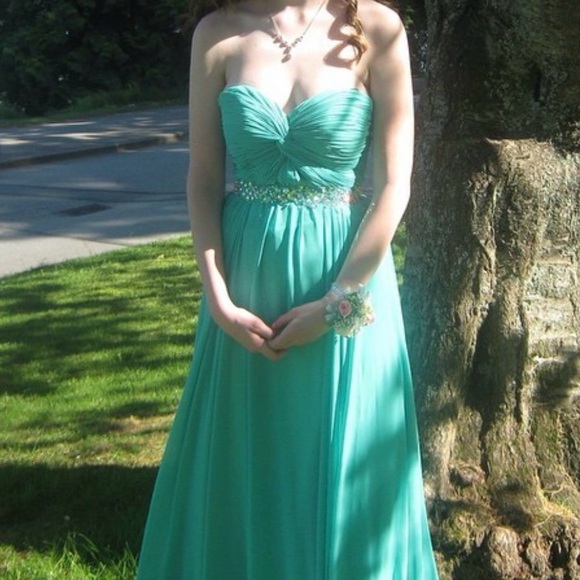 Teal grad dress size 2 - Picture 5 of 5